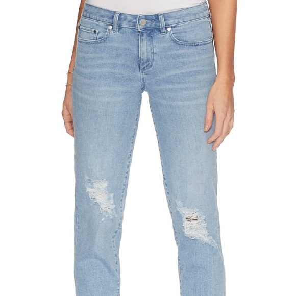 vince camuto uneven hem jeans